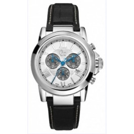 Guess watch strap I37002G1 / 37002G1 Leather Black + white stitching