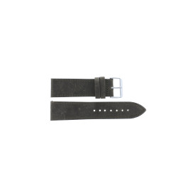 Watch strap Universal I864 Leather Olive green 24mm