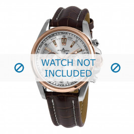 Jacques Lemans watch strap 1-1117.1NN Leather Brown + white stitching