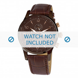 Jacques Lemans watch strap 1-1844G Leather Brown + standard stitching