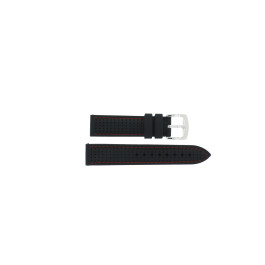 Watch strap Universal JD752-RS Silicone Black 20mm
