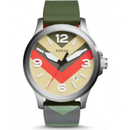 Watch strap Fossil JR1522 Silicone Green 22mm