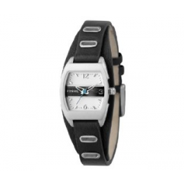 Fossil watch strap JR9466 Leather Black 12mm + black stitching