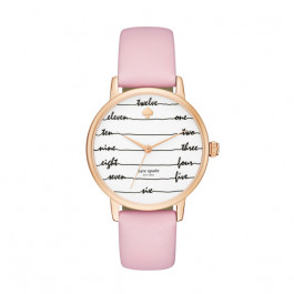 Watch strap Kate Spade New York KSW9021 Leather Pink 16mm