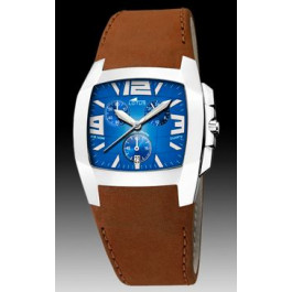 Watch strap Lotus 15321-5 Leather Brown 22mm