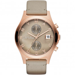 Watch strap Marc by Marc Jacobs MBM1397 Leather Taupe 18mm