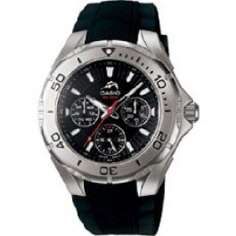 Watch strap Casio 10264132 MDV 301 1AV 5AV 7AV Plastic Black 15mm
