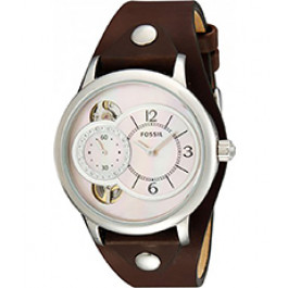 Watch strap Fossil ME1091 Leather Brown 18mm
