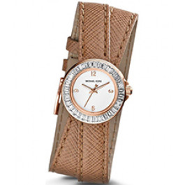 Watch strap Michael Kors MK2338 Leather Beige 12mm