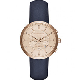 Watch strap Michael Kors MK2597 Leather Blue 20mm