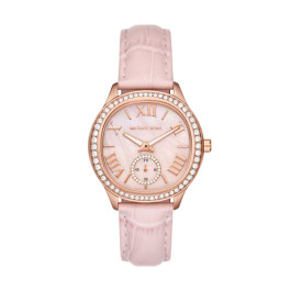 Watch strap Michael Kors MK4820 Leather Pink 18mm