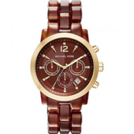 Watch strap Michael Kors MK6235 Plastic Brown 22mm
