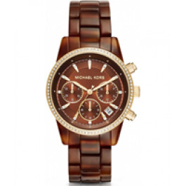 Watch strap Michael Kors MK6279 Plastic Brown 18mm