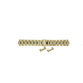 Watch strap Pulsar PT3720X1 / VD53-X202 / PHA082X Steel Gold toned 22mm