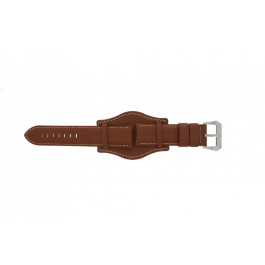 Watch strap Universal 386.08.20 Leather Brown 20mm