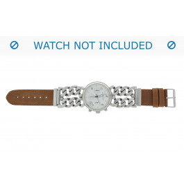 Watch strap 830.03.22 Short (70x40mm) Leather Brown 22mm + standard stitching