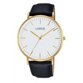 Lorus watch strap RH882BX9 / VJ21 X071 / RHG053X Leather Black 20mm + black stitching