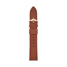 Watch strap Fossil S181501 Leather Brown 18mm