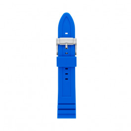 Watch strap Fossil S221317 Silicone Blue 22mm