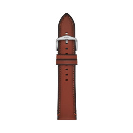 Watch strap Fossil S221504 Leather Brown 22mm