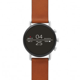 Watch strap Skagen SKT5104 Leather Cognac 20mm