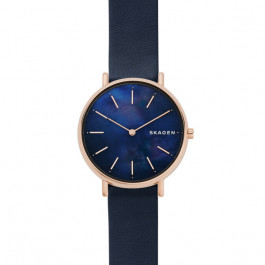 Watch strap Skagen SKW2731 Leather Blue 16mm