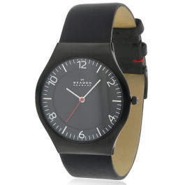 Watch strap Skagen SKW6113 Leather Black 22mm