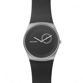 Watch strap Skagen SKW6414 Leather Black 29mm