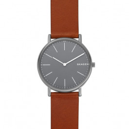Watch strap Skagen SKW6429 Leather Cognac 20mm