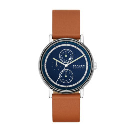 Watch strap Skagen SKW6943 Leather Cognac 20mm