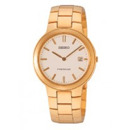 Watch strap Seiko SLK048P1-V739-0A70 Steel Gold Toned