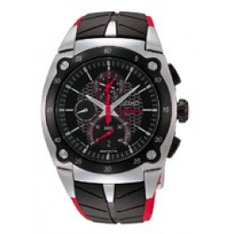 Seiko Sportura Red Rubber Pre-owned Seiko Spc141p1 Sportura