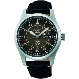 Watch strap Seiko SRPL31K1 / 4R36 16X0 / 5 Sports / L0PY011J0 Leather Black 20mm