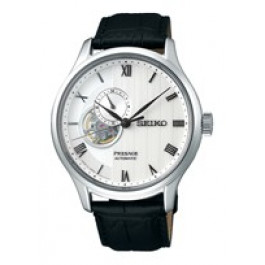 Watch strap Seiko SSA379J1 / 4R39-00W0 Leather Black 20mm