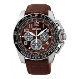 Watch strap Seiko SSC279 Leather Brown 22mm