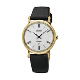 Watch strap Seiko Premier 7N89 0AY0 SXB432P1 L0G1011K0 Leather 16mm