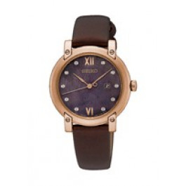 Watch strap Seiko SXDG88P1 / 7N82-0JM0 / L0GN011P0 Leather Brown 14mm