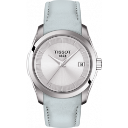 Watch strap Tissot T0352101603102A / T610042657 Leather Light blue 18mm