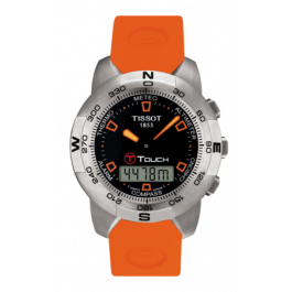 Watch strap Tissot T33159859 / Z252-352 / T610014615 Rubber Orange 20.1mm