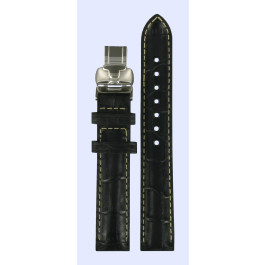 Watch strap Tissot T600027412 Leather Black 15mm