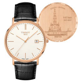 Watch strap Tissot T600040624.Fatima Leather Black 20mm