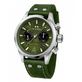 Watch strap TW Steel VS98 Leather Green