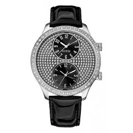 Watch strap Guess W10558L2 / W85053G2 / W10558L1 Leather Black