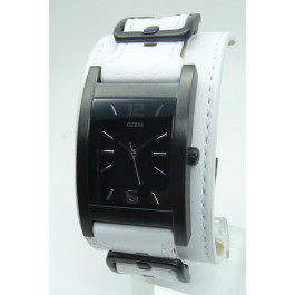 Guess watch strap W10609G wit Leather White + white stitching