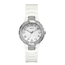 Guess watch strap W11611L1 Plastic White