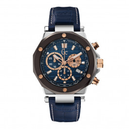 Watch strap Guess X72025G7S Leather Blue