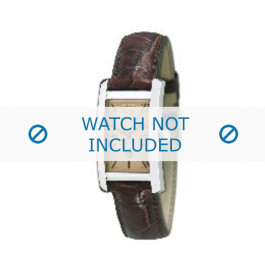 Armani watch strap AR-0125 Croco leather Brown 18mm 