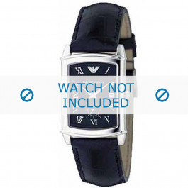 Armani watch strap AR-0239 Croco leather Black 20mm 