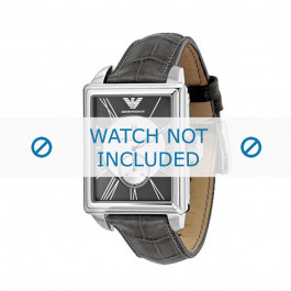 Armani watch strap AR-4206 Croco leather Grey 26mm 