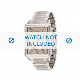 Armani watch strap AR-4207 Steel Silver 22mm 